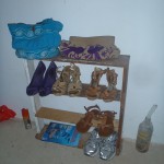 upcycled shoe rack