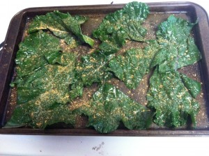 Recipe for baked kale chips