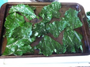 Recipe for baked kale chips