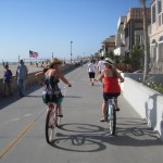 Biking on the beach