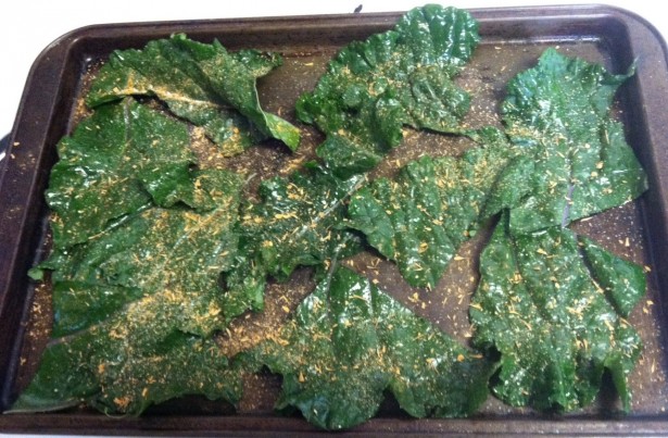 Recipe for baked kale chips